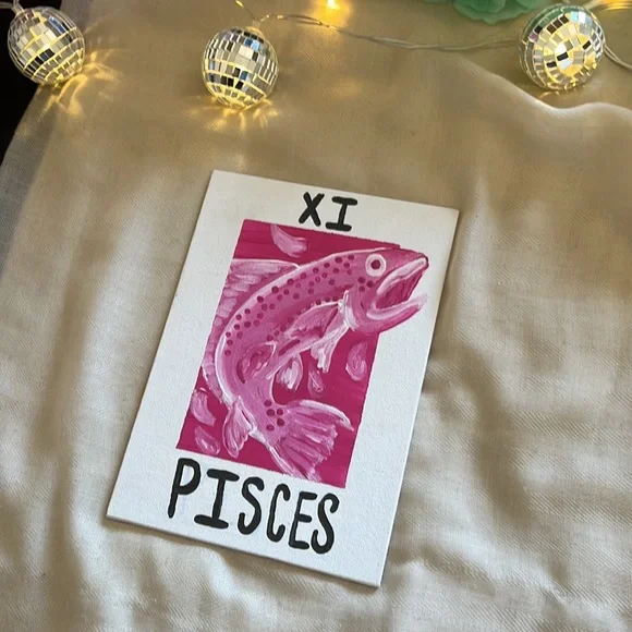 Pisces Tarot Card Painting - Picture 3 of 9